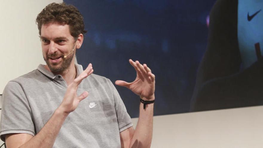 Pau Gasol, durante un acto publicitario.