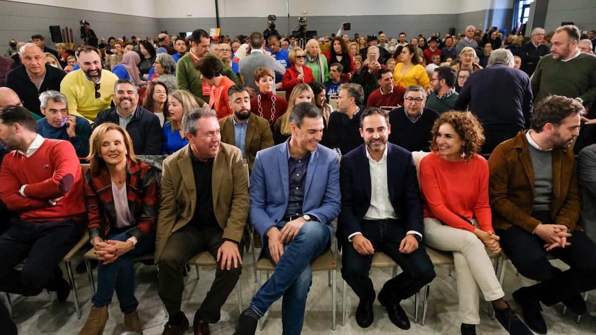 Pedro Sánchez, en Málaga para arropar a Dani Pérez como candidato a la Alcaldía
