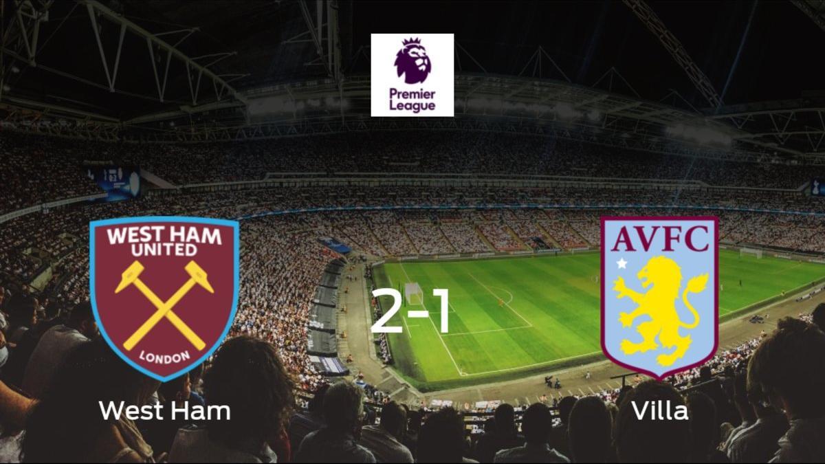 El West Ham logra una ajustada victoria en casa ante el Aston Villa (2-1)