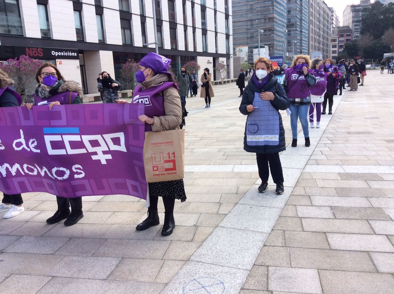 Manifestación convocada por el colectivo feminista Galegas 8M en A Coruña