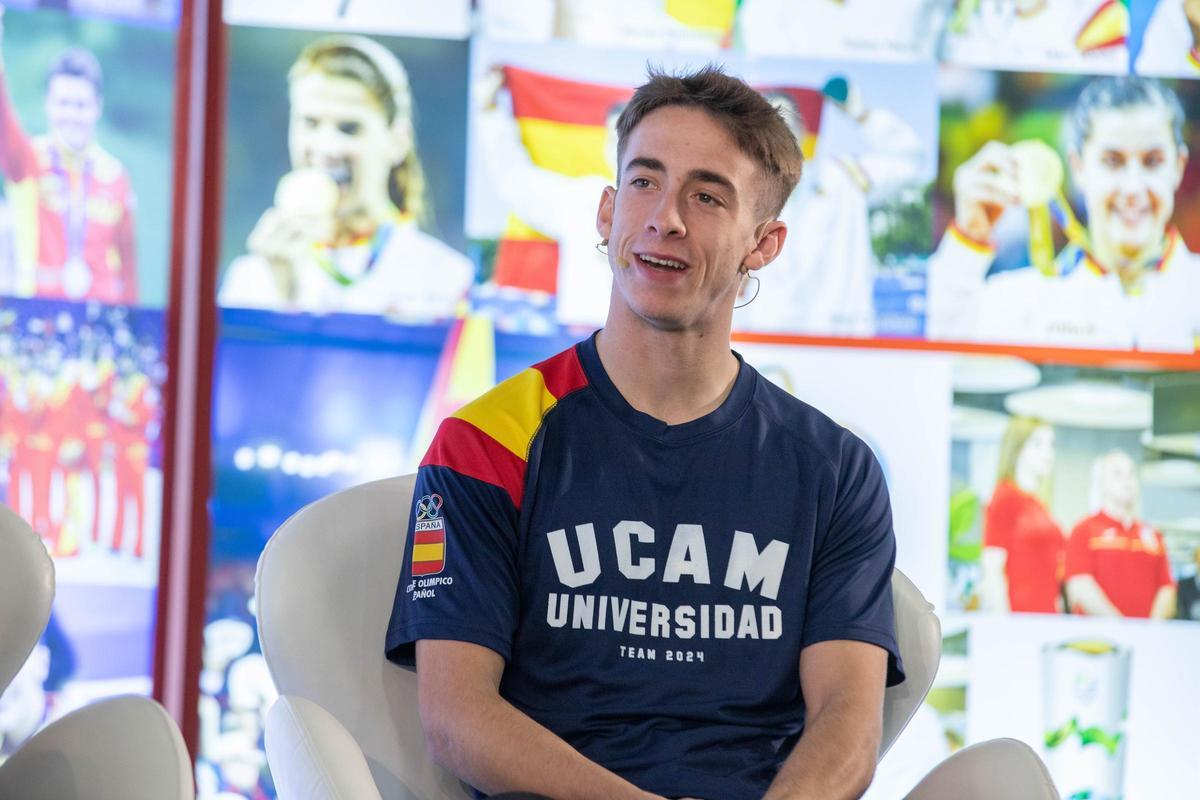 Pedro Acosta, en su presentación como deportista de la UCAM