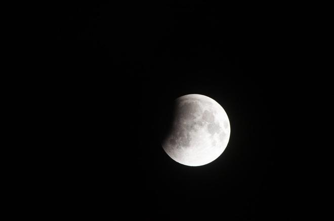 El eclipse lunar desde Fuerteventura.
