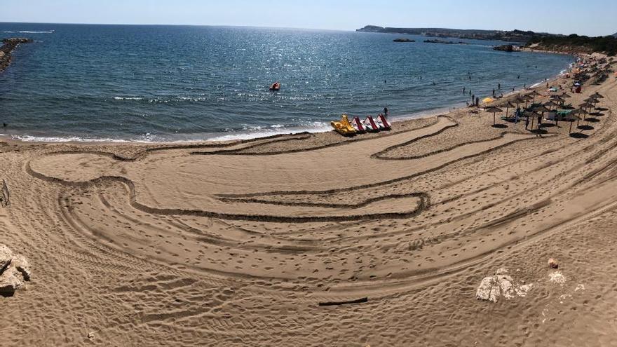 La figura creada per l&#039;artista a l&#039;Escala