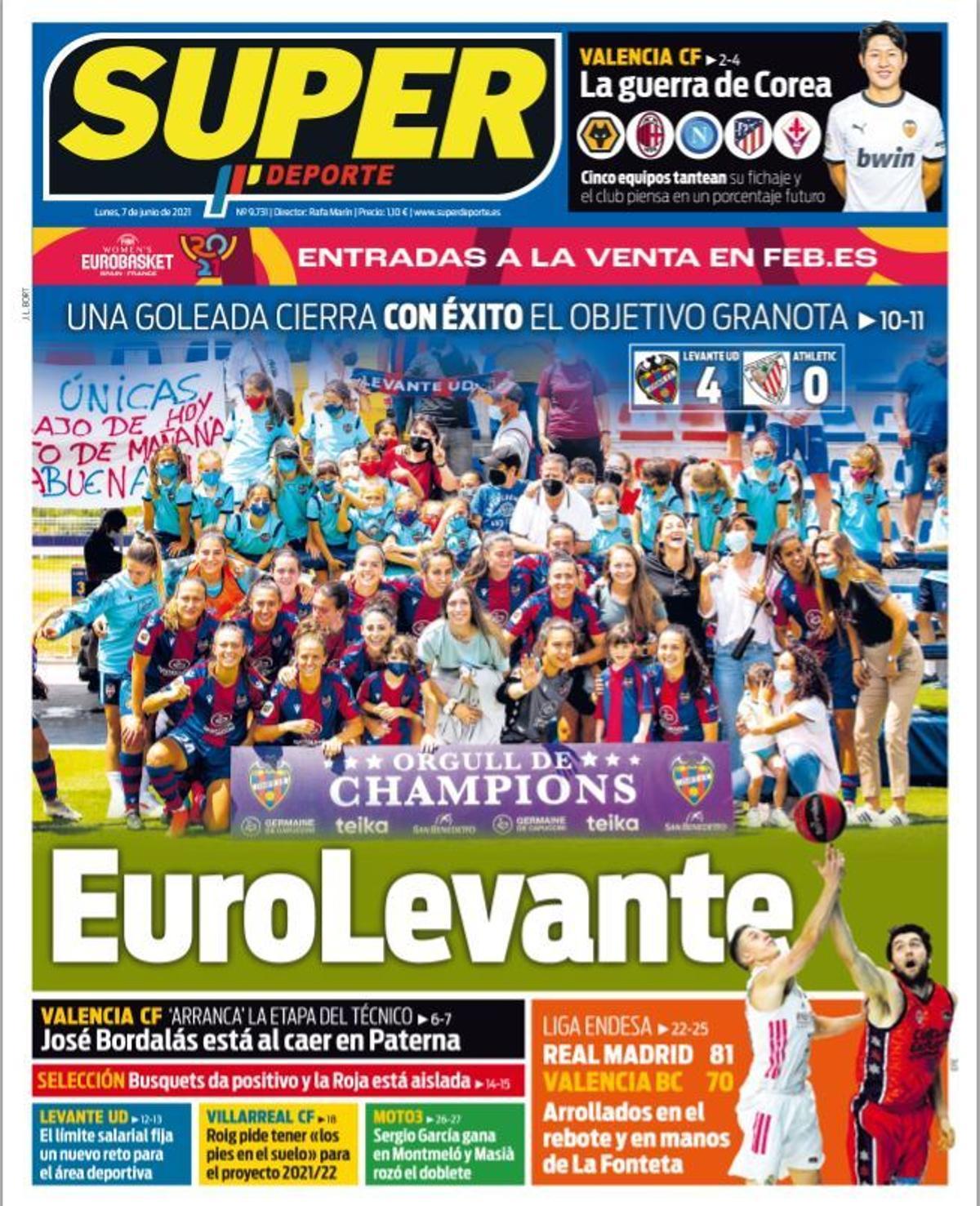 Esta es la portada de SUPER de este lunes 7 de junio