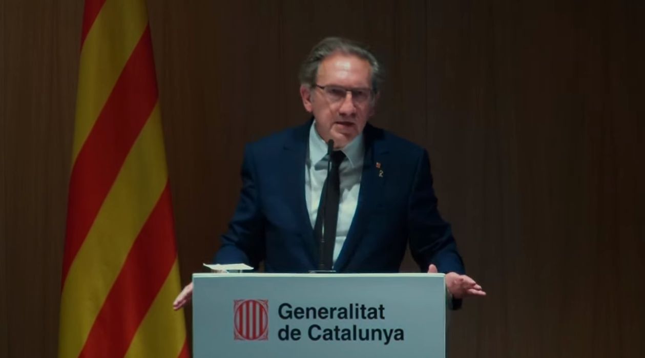 Jaume Giró en la presentación del 'Informe económico de Catalunya 2021'.