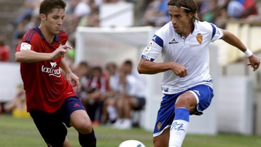 Cortés, en un amistoso reciente con el Zaragoza.