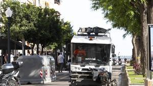 Un camión de limpieza de la antigua flota de Tarragona, en una imagen de archivo.