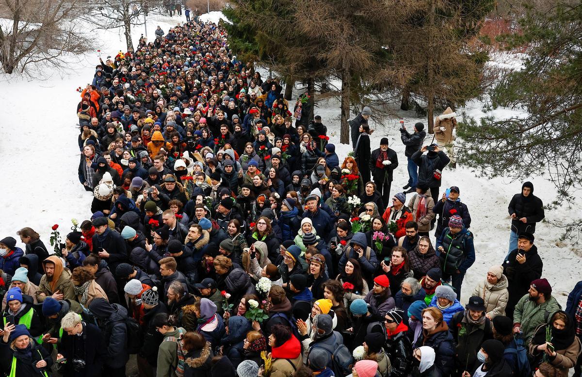 Funeral y ceremonia de despedida del político opositor ruso Alexei Navalny en Moscú