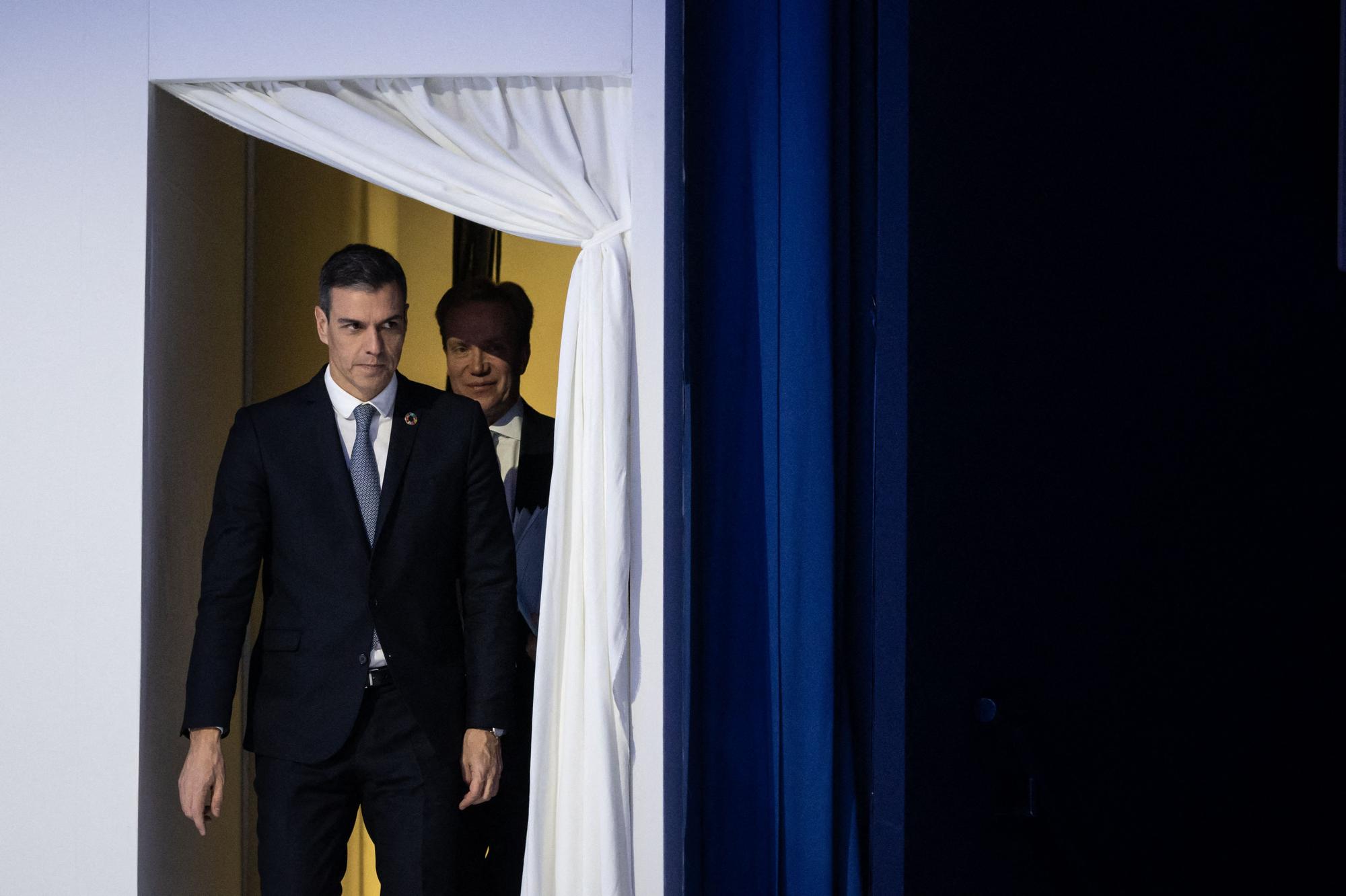 El presidente del Gobierno español, Pedro Sánchez, en Davos.