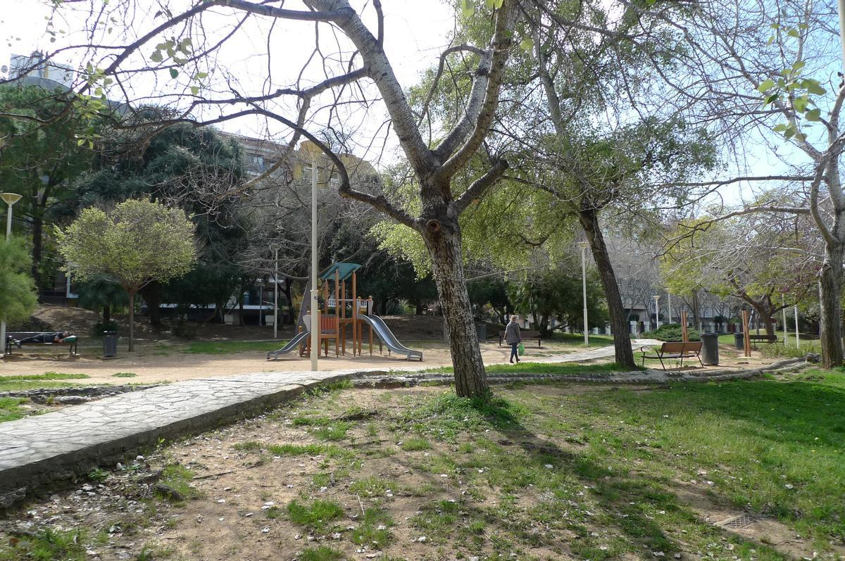 Uno de los rincones del parque de Sant Pere, en Gandia.