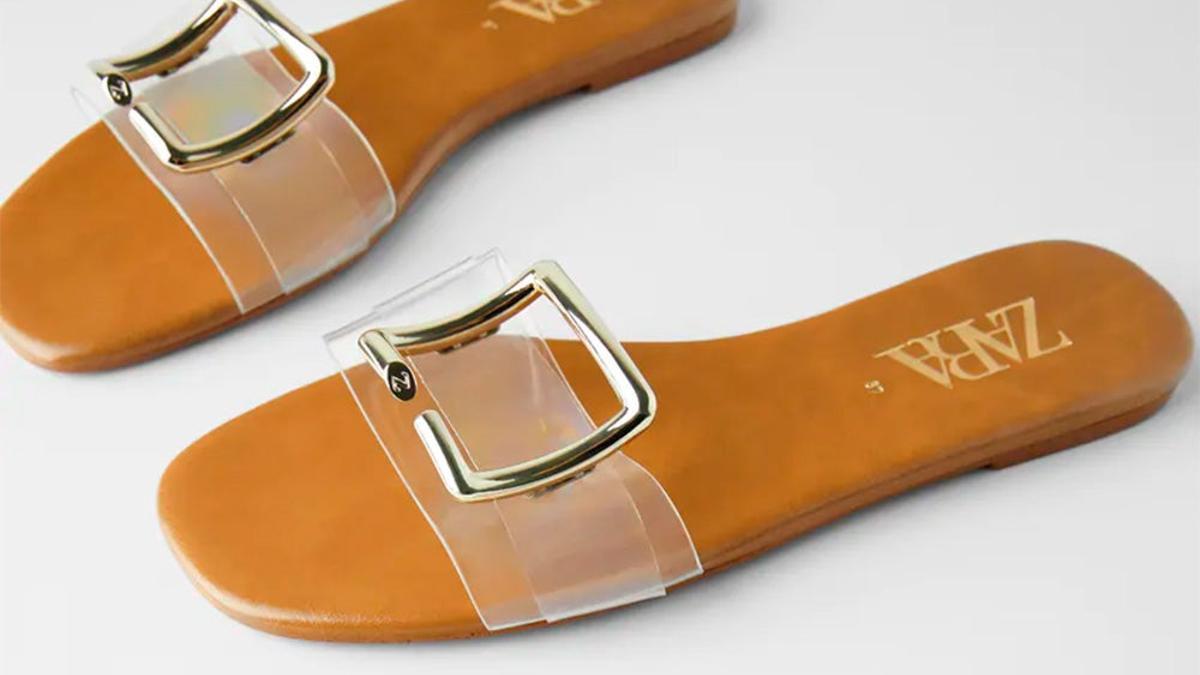 Sandalias de 2025 zara planas