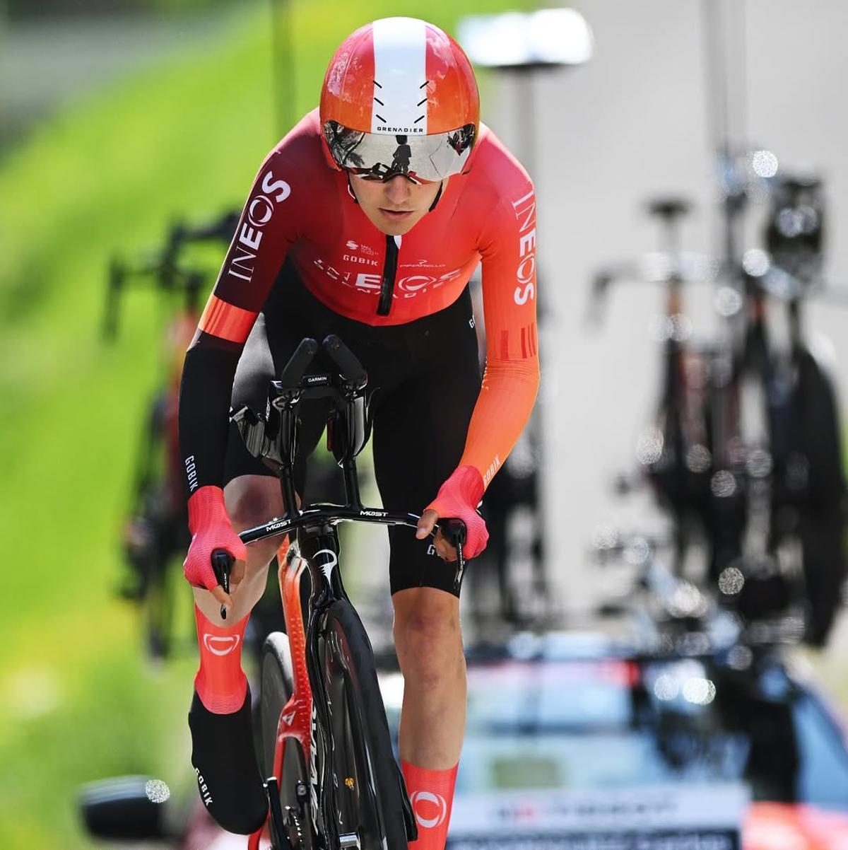 Carlos Rodríguez, en el Tour de Normandia.