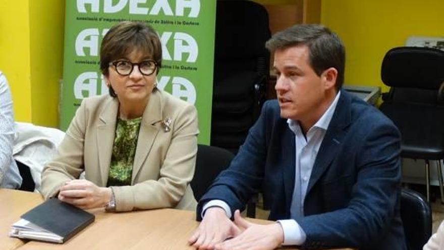 Blanca Marín y Roger Cerdà, ayer en la reunión en Adexa.