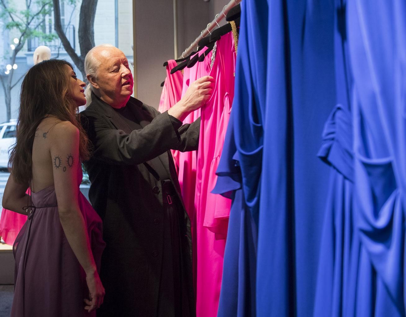 Bebe y Fayçal Amor en la inauguración de la nueva boutique de Plein Sud en Madrid