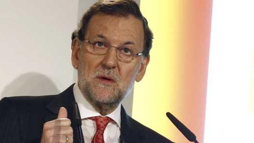 Rajoy, durante la conferencia.