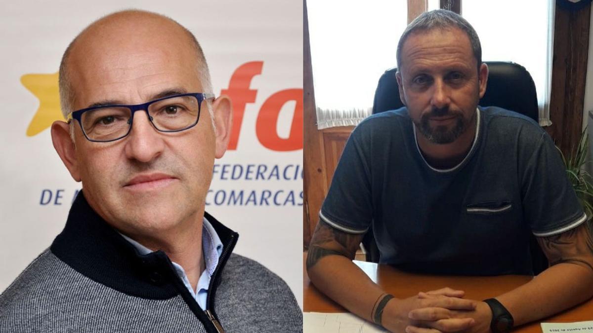 Francisco Villellas, edil del PAR, y Juan Escalzo, alcalde del PSOE.