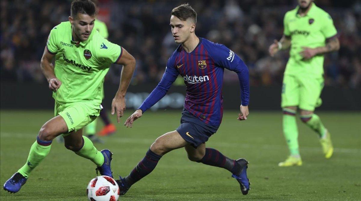 Denis Suárez, en el partido de vuelta de los octavos de final de la Copa del Rey frente al Levante. Denis Suárez, en el partido de vuelta de los octavos de final de la Copa del Rey frente al Levante.