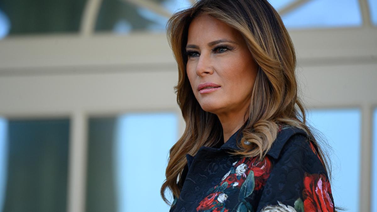 Bello primer plano de Melania Trump en la Casa Blanca