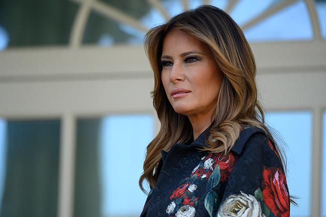 Bello primer plano de Melania Trump en la Casa Blanca