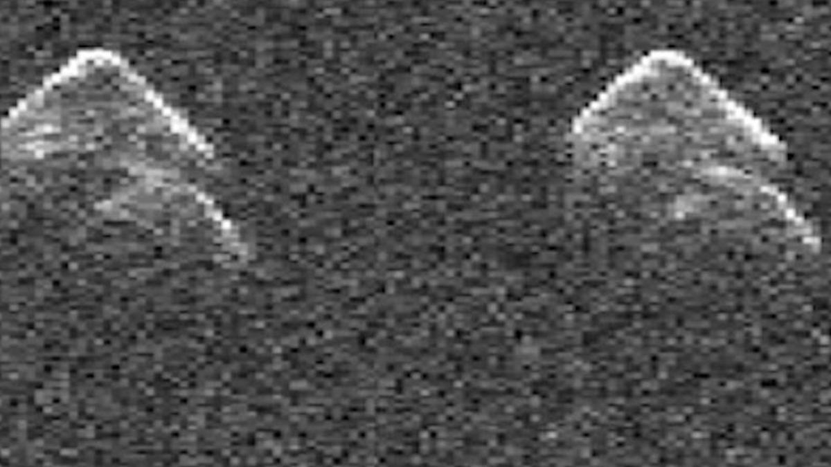 Una imagen de radar del asteroide Alinda tomada en enero de 2024.
