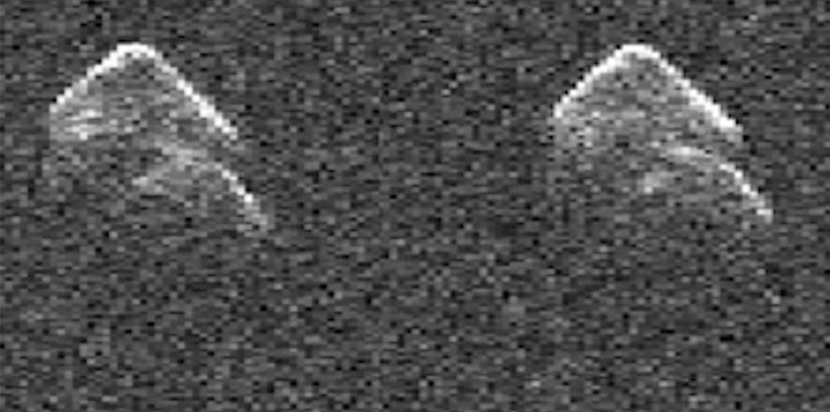 Una imagen de radar del asteroide Alinda tomada en enero de 2024.