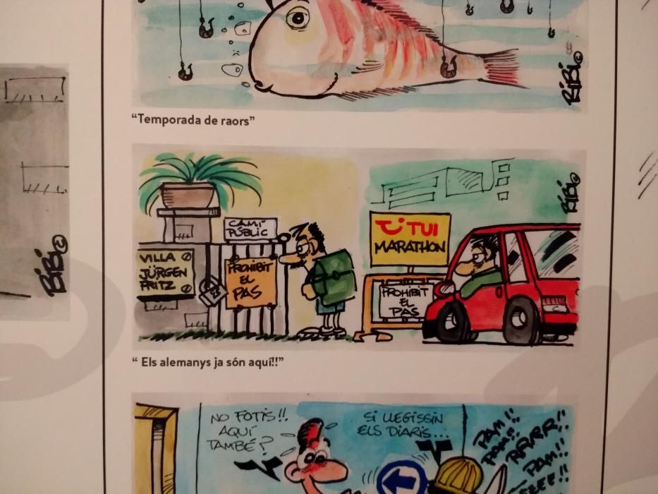 Ausstellung mit politischen Karikaturen im Casal Solleric