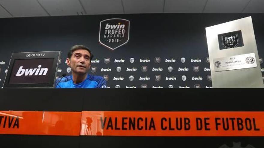 Marcelino habla en rueda de prensa sobre toda la actualidad que envuelve al Valencia CF.