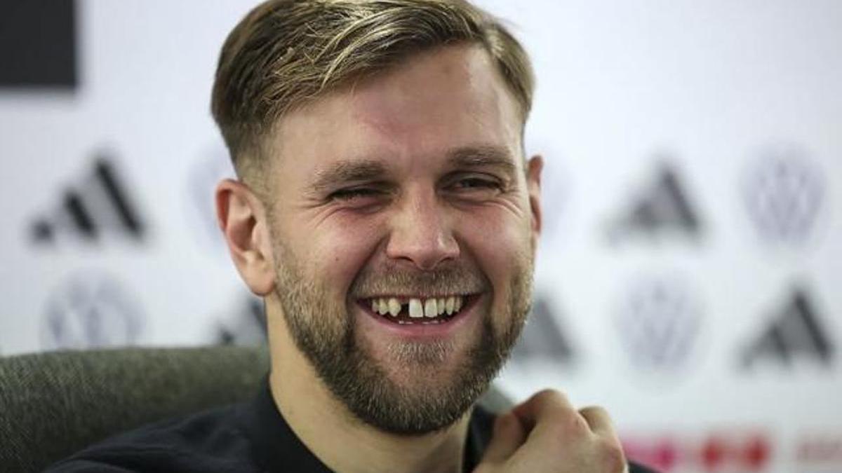 Niclas Fullkrug, delantero de Alemania, durante una comparecencia de prensa.