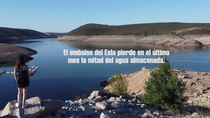 VÍDEO | El embalse de Ricobayo, seco