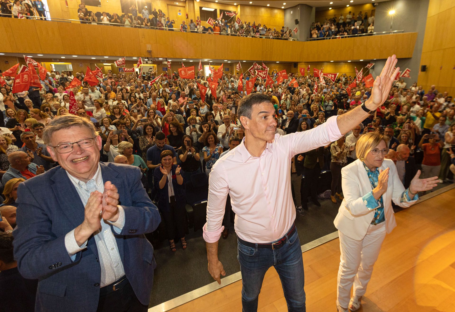 Mitin de Pedro Sánchez en la Universidad de Alicante