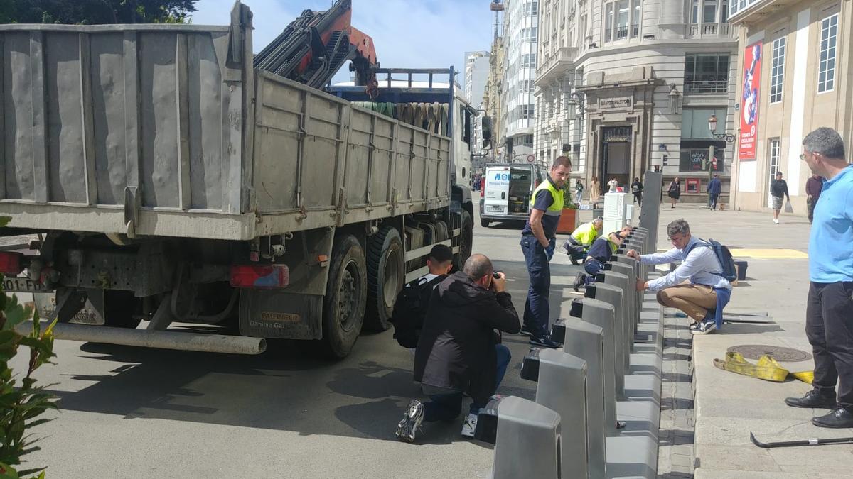 Instalación de la base de las bicicletas