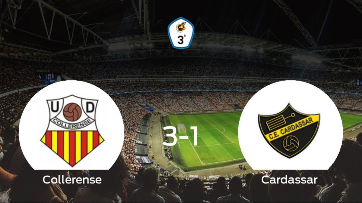 El Collerense consigue la victoria en casa frente al Cardassar (3-1)
