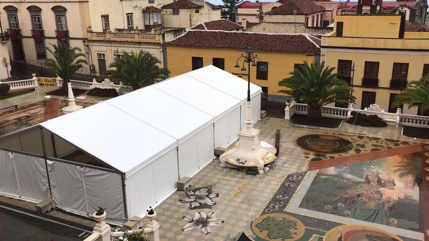 La lluvia daña de gravedad dos tercios de la alfombra del Corpus