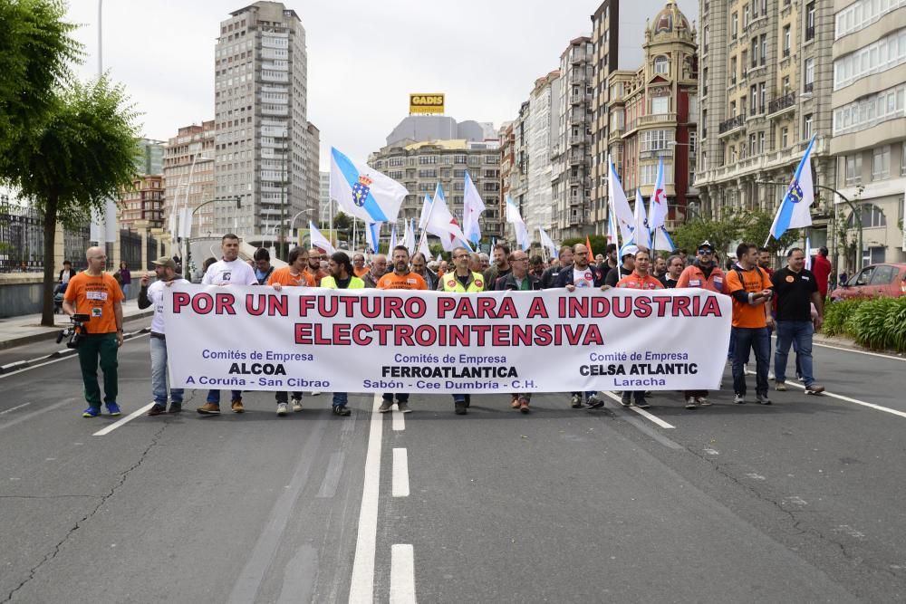 Manifestación de Alcoa en A Coruña