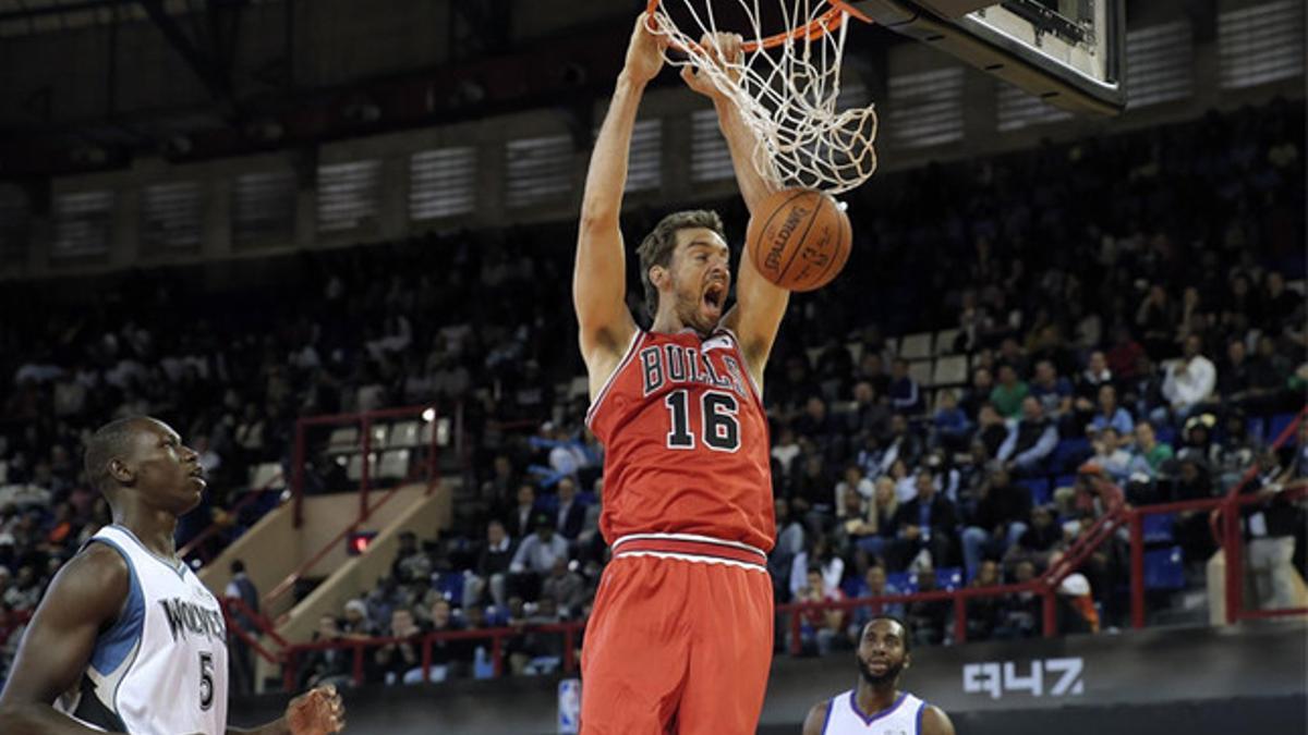 Pau Gasol, en una jugada del partido