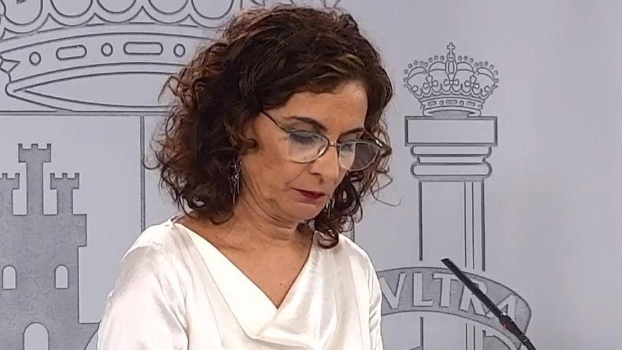 La portavoz del Gobierno, María Jesús Monter.