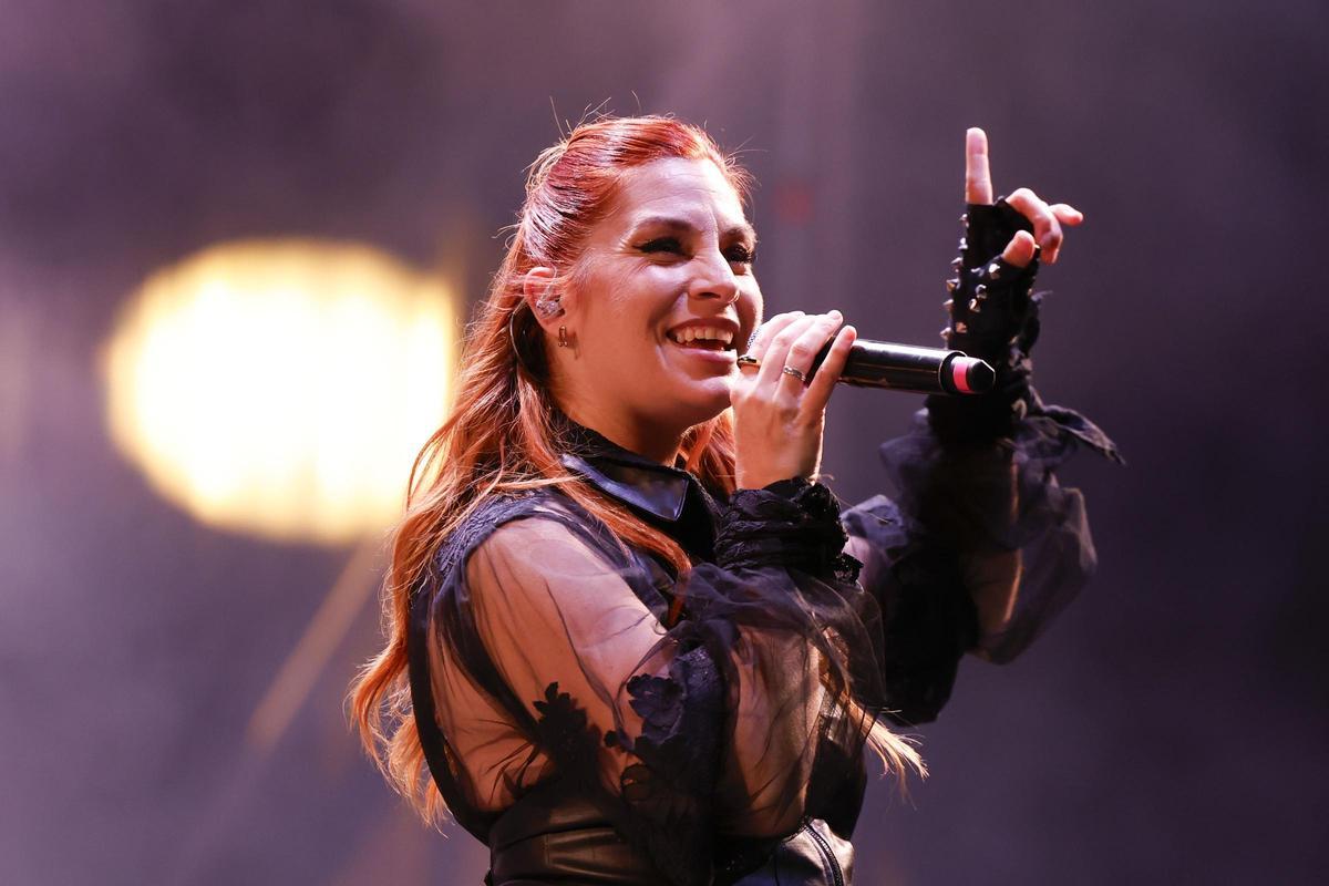 Leire Martínez, en un concierto en Zaragoza.