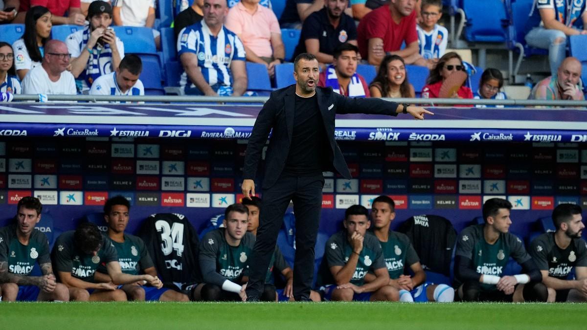 Diego Martínez durante el partido ante el Rayo