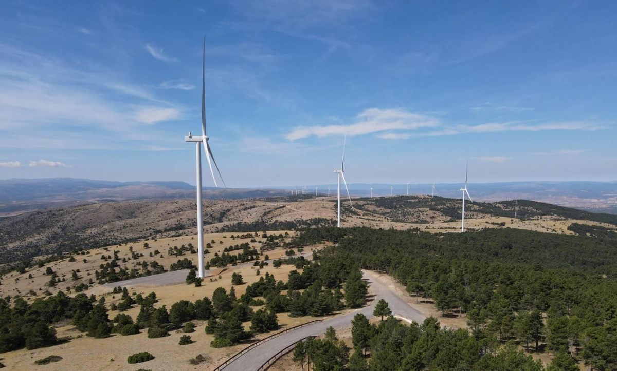 Parque eólico Puerto Escandón en Formiche Alto (Teruel).