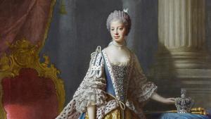 La Reina Carlota retratada por Allan Ramsay 