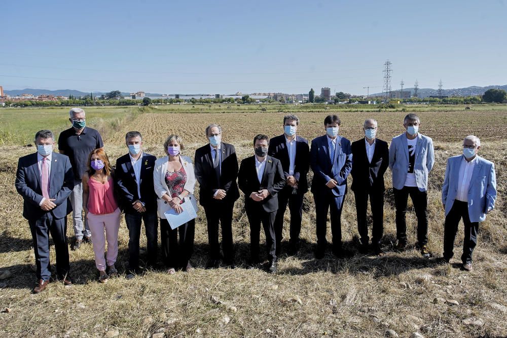 Quim Torra visita els futurs terrenys del nou Trueta