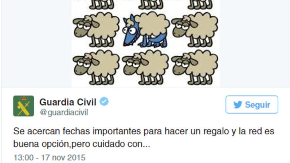 La Guardia Civil se disculpa en Twitter con Kukuxumusu por &quot;robar&quot; un dibujo de ovejas