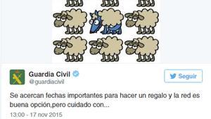La Guardia Civil se disculpa en Twitter con Kukuxumusu por robar un dibujo de ovejas