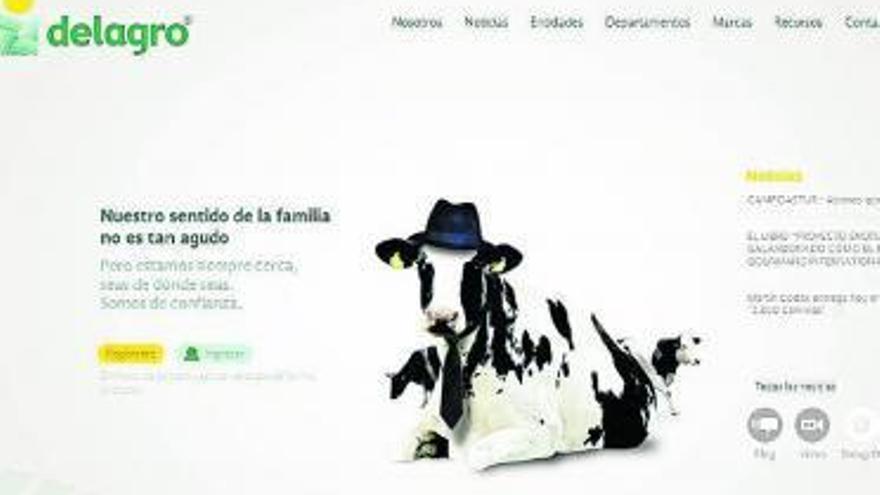 Portada de la web Delagro, que ganó el premio del festival.