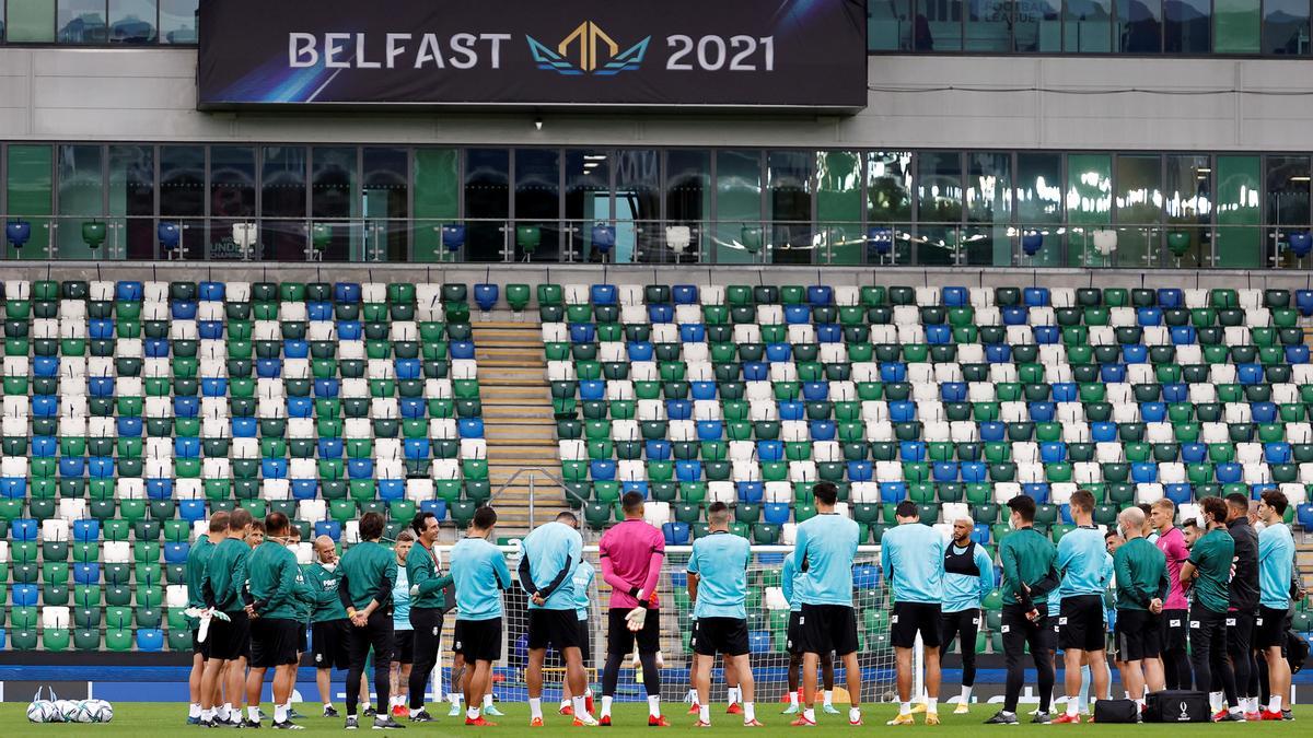 Imagen del entrenamiento de ayer del Villarreal.