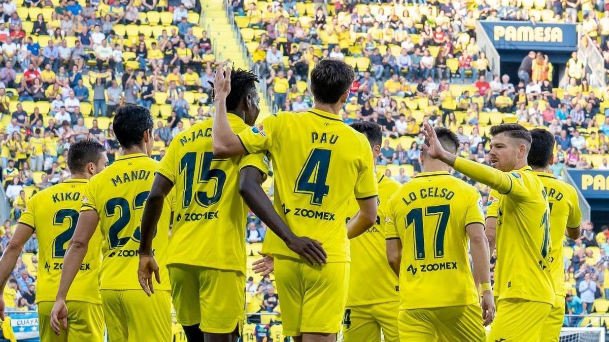 El Villarreal CF celebrando un gol en La Cerámica