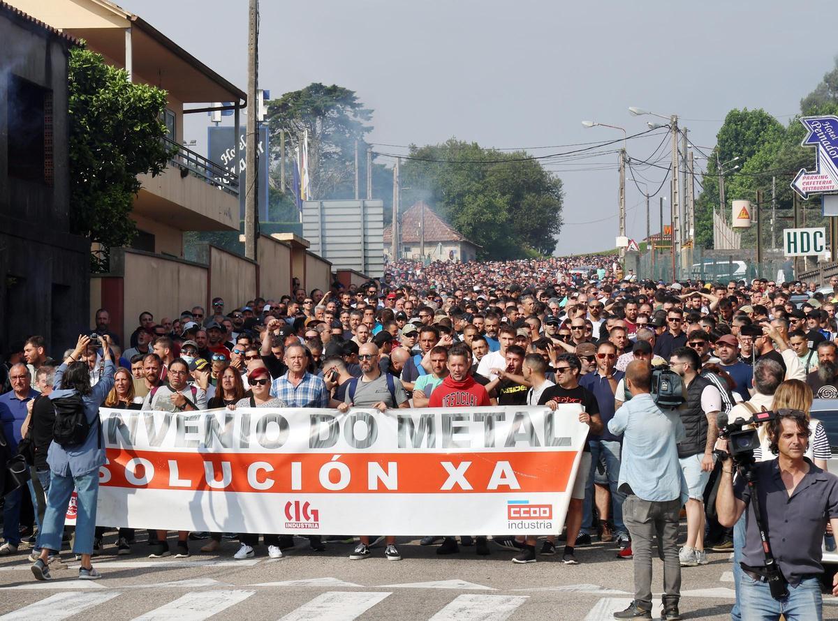 La tercera jornada de la huelga del metal, en imágenes