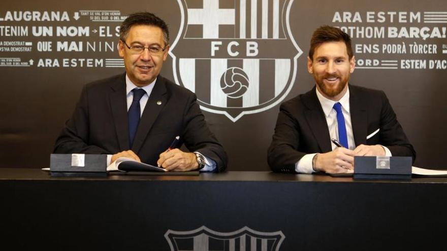 Leo Messi renova amb el Barça fins al 2021