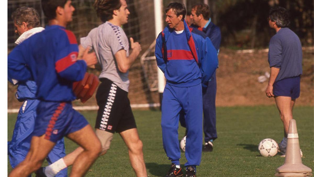 Cruyff, después de la operación a corazón abierto, volvió a los entrenamientos