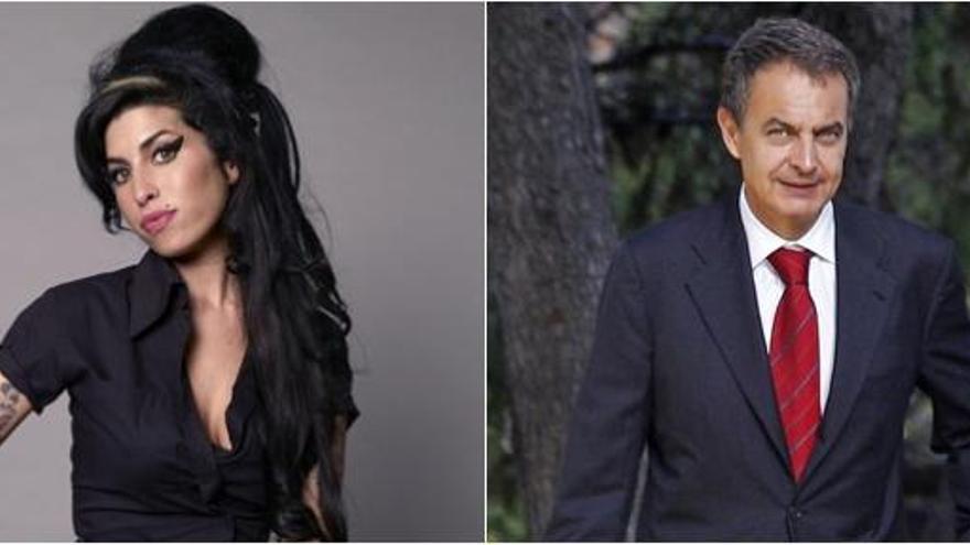 AMy Winehouse y José Luis Rodríguez Zapatero.